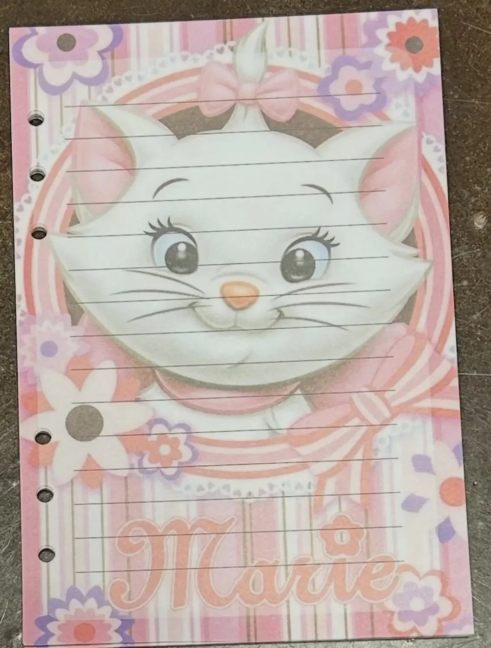 Marie Cat Size A5 Refill Stationery Paper (50 Sheets)